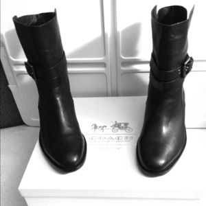 Coach Black Leather Boots